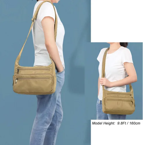 Vista 2 de VOLGANIK ROCK - Bolso RFID para mujeres, de tela, nailon, con múltiples bolsillos, para viaje