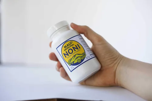 Vista 3 de Noni 240 cápsulas vegetales (2 botellas 120 Vcaps por botella) – 400 mg por cápsula: fruta entera orgánica (240)