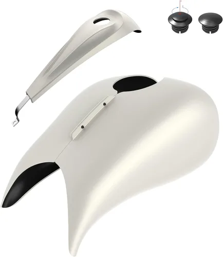 Vista 22 de Fundas de tanque estiradas para whisky ámbar con consola de tablero para Harley Touring Street Glide Road Glide 2014 2015 2016 2017 2018 2019 2020