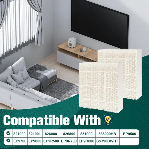 Vista 3 de ROMON Humidificador 1043 Super Filter Wick Reemplazo para Essick Air AIRCARE 821000 826000 826800 831000 EP9500 EP9700 EP9R500 EP9R800 y Bemis Space