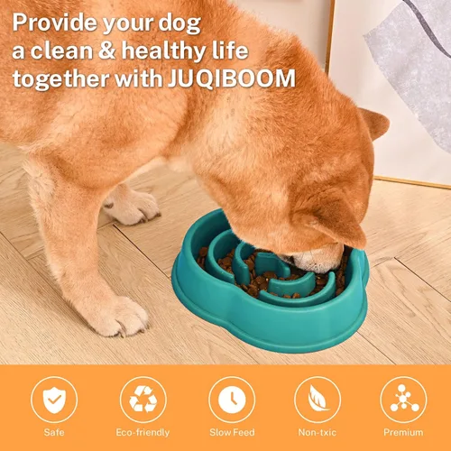 Vista 7 de Cuencos de alimentación lenta para perros pequeños y medianos, cuenco de alimentación de rompecabezas con cuña antideslizante para cachorros, no 2