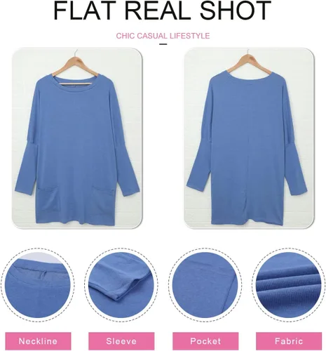 Vista 4 de Dokotoo Camisas casuales de manga larga para mujer, sudaderas ligeras con bolsillos