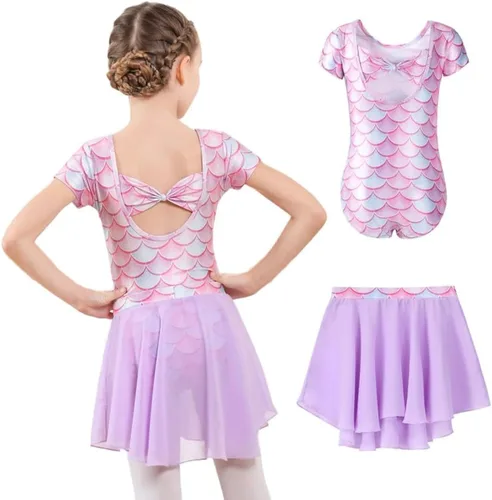 Vista 6 de DIPUG Split Girls Ballet Leotards Toddler Dance Dress Combo azul (blue sky)