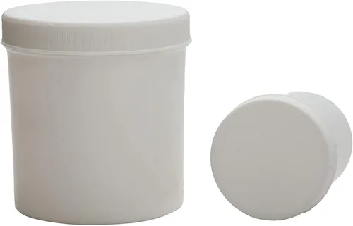 Vista 2 de Tarro de ungüento con tapas de rosca – Tarros de almacenamiento médicos recargables, recipiente de plástico hermético redondo vacío, 2 onzas
