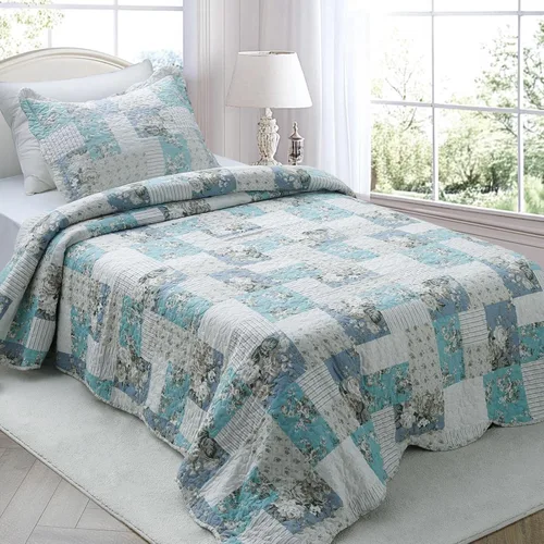 Vista 17 de KASENTEX Juego de colcha individual, colcha ligera, colcha reversible, ropa de cama impresa con diseño campestre, funda de edredón prelavada - Ropa