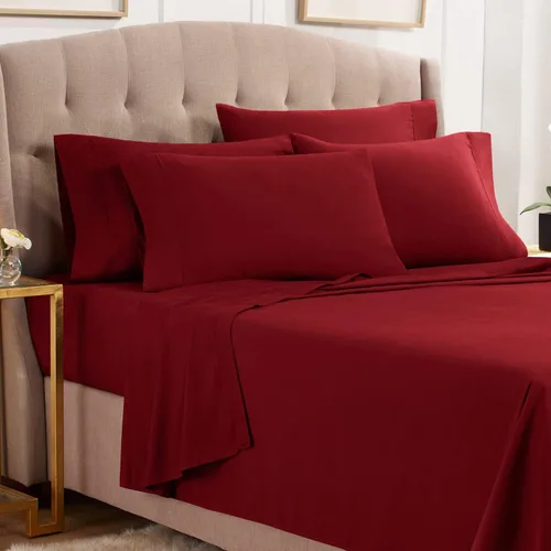 Vista 15 de Empyrean Juego de sábanas individuales - 110 GSM 4 piezas de sábanas para cama individual, sábanas de tamaño individual doble cepillado, sábanas