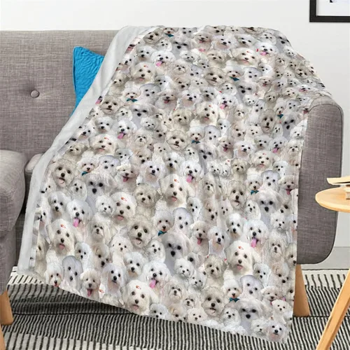 Vista 25 de Airedale - Manta de regalo para perro, linda manta de franela estampada para cama, sofá, sofá