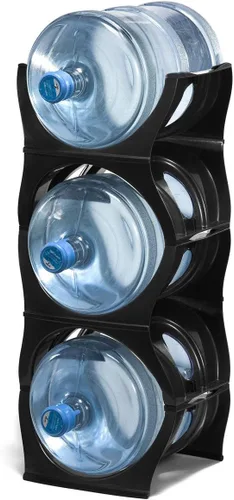 Vista 17 de Bariboo Estante apilable para almacenamiento de botellas de agua, organizador de 5 galones, soporte para jarra para organización de cocina, gabinete