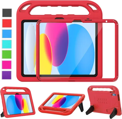 Vista 8 de LTROP Funda para niños para el nuevo iPad (A16) de 11ª generación (11 pulgadas, 2025)/10ª generación (10.9 pulgadas, 2022) con protector de A-azul