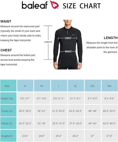 Vista 7 de BALEAF Camiseta de ciclismo de manga larga para hombre para ciclismo de carretera para bicicleta de montaña bolsillos con cremallera completa UPF50