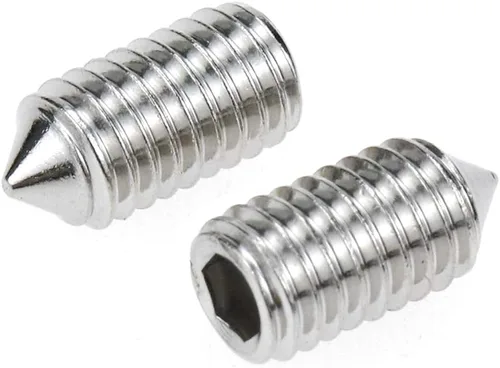 Vista 9 de Sscon 100 tornillos de acero inoxidable 304 M4 x 0.236 in 304 Tornillos sin cabeza Tornillos hexagonales