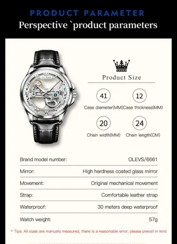 Vista 18 de OLEVS Relojes de esqueleto para hombre, automático, mecánico, de lujo, de cuero, impermeable, luminoso, reloj de pulsera para hombre