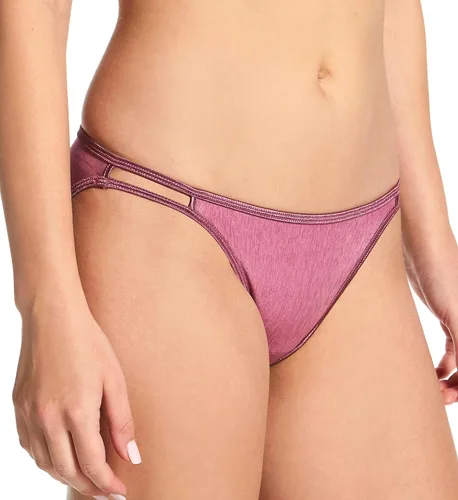 Vista 17 de Vanity Fair Bragas de bikini con tira para mujer, Illumination, con elástico sedoso y ribete de satén Paquete de 3 Negro (Midnight Black)