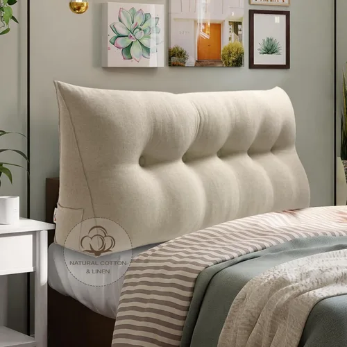 Vista 13 de WOWMAX - Almohada grande triangular con respaldo para cabecera, almohada de posicionamiento para lectura en forma de cuña, con funda extraíble