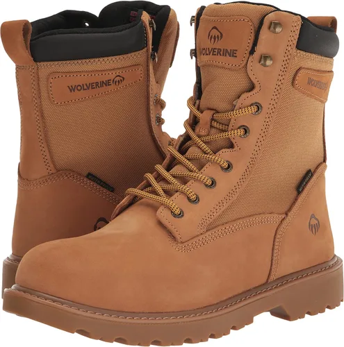Vista 7 de Wolverine Botas de trabajo impermeables con aislamiento térmico para hombre de 8 pulgadas, Marrón
