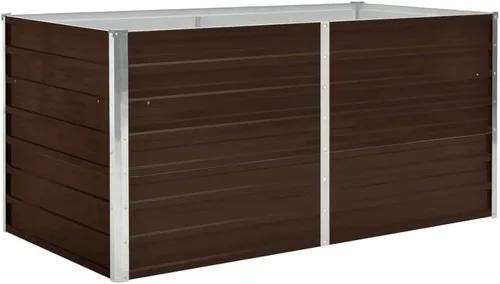 Vista 17 de vidaXL Cama de jardín elevada, cama de flores elevada, maceta de acero galvanizado, maceta al aire libre para patio, jardín, verduras, hierbas