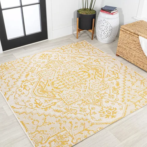 Vista 28 de JONATHAN Y SMB105D-28 - Alfombra de pasillo Boho para interiores y exteriores 2 x 8, color Negro/Gris, con textura de estrella, tejida