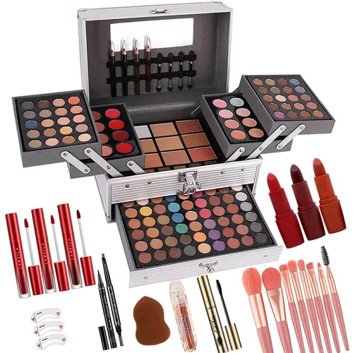 Vista 9 de UNIFULL Juego de maquillaje de 190 colores, kit de maquillaje profesional para mujeres, juego completo, todo en uno para mujeres y principiantes