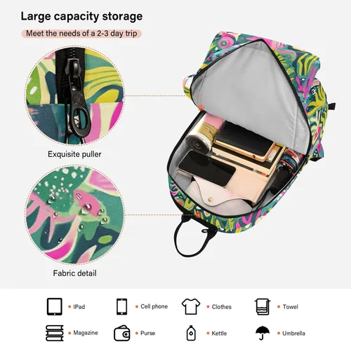 Vista 6 de Mochila de tenis ligera y colorida para mujeres y hombres, para tenis, bádminton, raquetas de tenis para principiantes