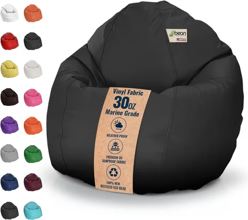Vista 22 de Bean Products Funda de vinilo para puf de barco marino, estilo retro, resistente a la intemperie, para adultos, funda lavable sin relleno, cómoda