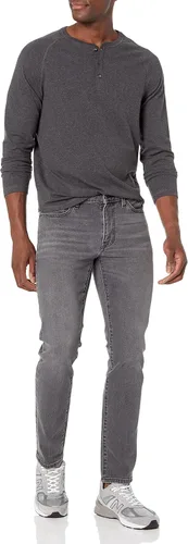 Vista 5 de Tienda Essentials - Camisa Henley de manga larga y corte ajustado para hombre
