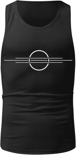 Vista 2 de Camiseta deportiva para hombre sin mangas diseño de músculo cuello redondo sin mangas para entrenamiento muscular gimnasio entrenamiento atletismo