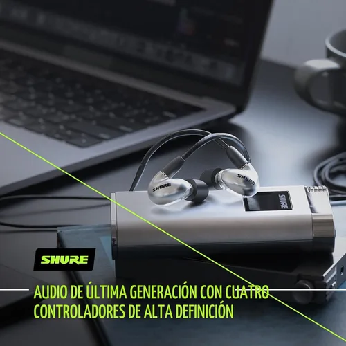 Vista 2 de Shure Auriculares con aislamiento de sonido SE846 Gen 2 con cable desmontable de 64" - Transparente Flagship in-ear monitors with four drivers and