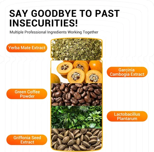 Vista 7 de DrBioCare Suplemento de probióticos de L-carnitina, contiene L-carnitina, probióticos, café verde en polvo, extracto de yerha mate, extracto