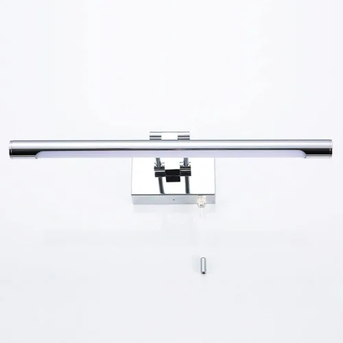 Vista 2 de Lámpara LED moderna para tocador de baño de 5 W, lámpara de espejo con acabado cromado, accesorios de iluminación de tocador con interruptor