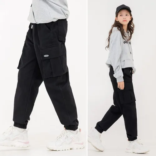 Vista 4 de MINI PANDA Pantalones para niñas, elásticos, holgados, tallas 6-16, de moda