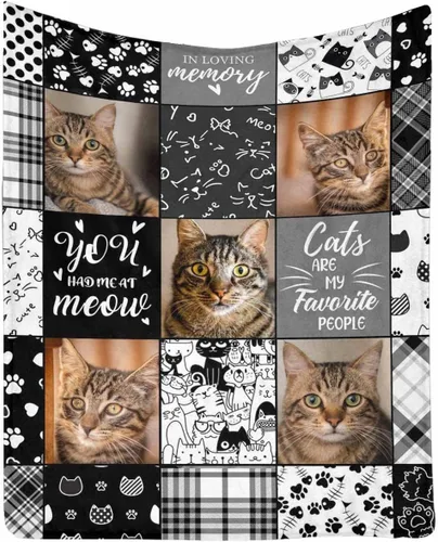 Vista 9 de InterestPrint Manta de perro personalizada en memoria amorosa de la pérdida con imágenes y nombre, regalo personalizado de recuerdo de condolencias