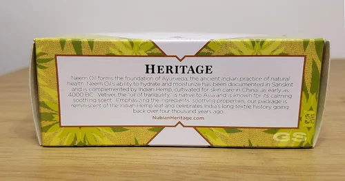 Vista 3 de Nubian Heritage Barra de jabón Indn Hmp Vetiver, 5 oz