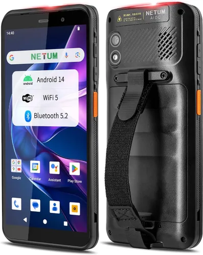 Vista 11 de NETUM Android 11 - Terminal de escáner de código de barras portátil, Wi-Fi 4G BT NFC PDA para almacén de inventario, gestión minorista (Q500 PDA)