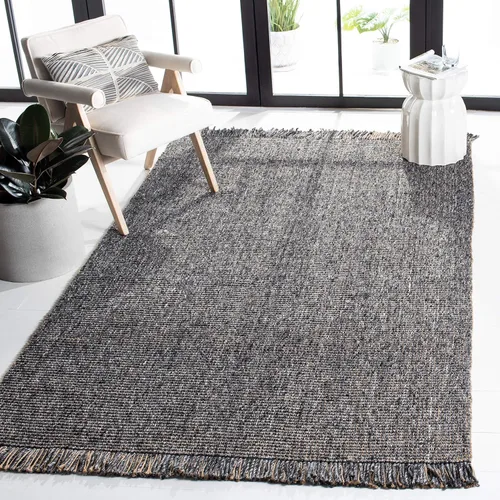 Vista 14 de SAFAVIEH Natural Fiber Collection - Alfombra decorativa de 2 x 3 pies, carbón y natural, yute tejido a mano, ideal para zonas de alto tráfico