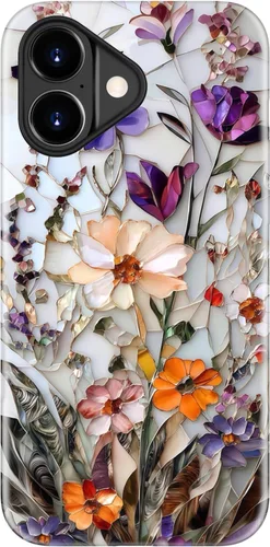Vista 113 de LUHOURI Funda para iPhone 12 Mini, compatible con carga inalámbrica, doble capa, interior de silicona suave + carcasa exterior dura, bonito diseño