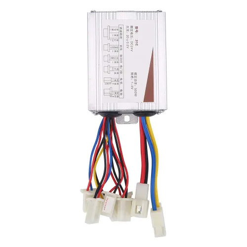 Vista 4 de Controlador de motor 24v 500w controlador de velocidad de motor cepillado Conector de batería Caja de control de motor de cepillo de aleación
