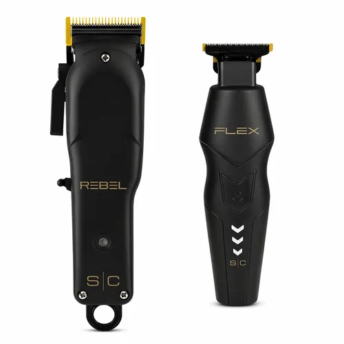 Vista 3 de StyleCraft Flex Trimmer and Rebel Clipper Super Set con protectores ajustados, accesorios y estuche de viaje