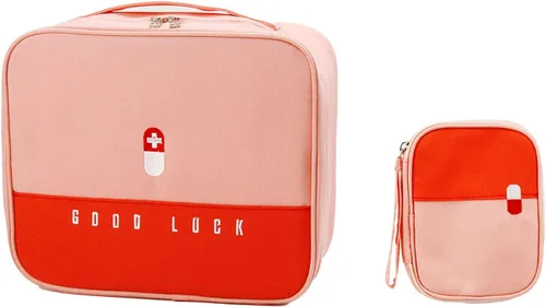Vista 8 de TOPASION Bolsas de primeros auxilios vacías, bolsa de medicina para viajes, bolsa organizadora de suministros médicos, kit portátil para viajar