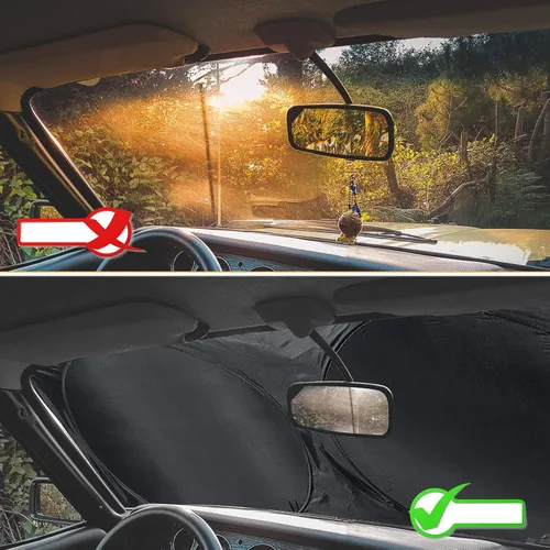 Vista 3 de Car Windshield Sunshade for Honda HR-V 2023 2024 2025, Blocks Heat UV Rays for Trucks SUVs, Reflective Sun Screen Protector Interior Cooler