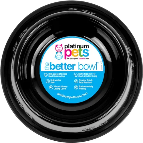 Vista 62 de Platinum Pets - tazón de acero inoxidable para gatos y perros que no se vuelca