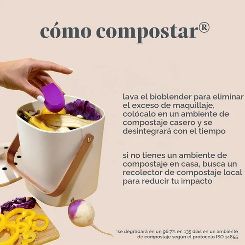 Vista 8 de EcoTools Bioblender - Esponja de maquillaje Duo, licuadora de maquillaje, 2