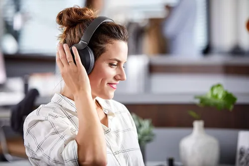 Vista 6 de Philips Rendimiento de audio TAPH805BK Bluetooth 5.0 Auriculares con cancelación activa de ruido con asistente de Google (negro)
