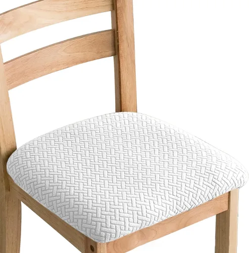 Vista 17 de Fundas elásticas para sillas de comedor, fundas protectoras extraíbles para sillas de cocina, fundas protectoras para comedor, hotel Gris y verde
