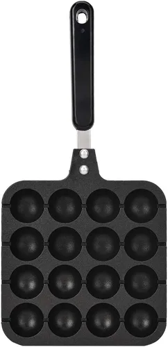 Vista 6 de Takoyaki - Plato para parrilla, bandeja Takoyaki sólida antiadherente con 4 agujas de hornear para Takoyaki y panqueques redondos