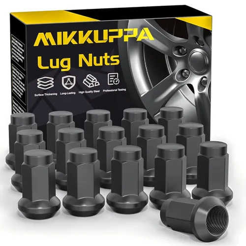 Vista 9 de MIKKUPPA Tuercas de llanta de 1/2-20, repuesto para tuercas de rueda Jeep Negro