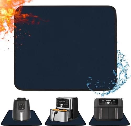 Vista 12 de Tapete resistente al calor para freidora de aire, tapete resistente al calor de 12 x 14 pulgadas para encimera, protector de encimera de silicona