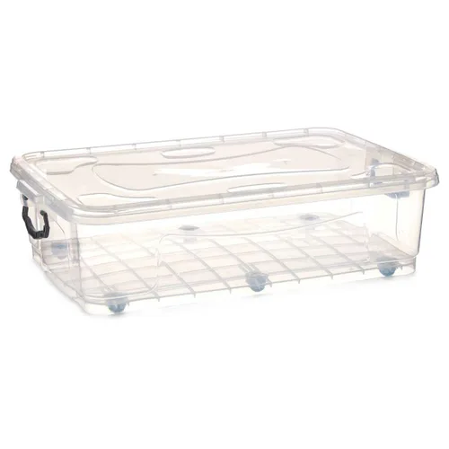 Vista 3 de Caja de Almacenamiento con Ruedas Kipit Transparente Plástico 40 L 46,5 x 20 x 72,2 cm (6 Unidades)