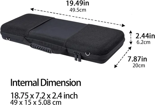 Vista 6 de co2CREA - Funda rígida de viaje para Akai MPK Mini Plus 37 teclas y controlador de teclado Caja de almacenamiento portátil, bolsa protectora