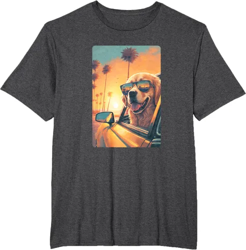 Vista 25 de Golden Retriever - Camiseta divertida de Golden Retriever con lentes, Negro