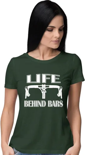 Vista 15 de Go All Out Camiseta divertida de bicicleta para mujer Life Behind Bars